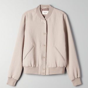 Aritzia Wilfred Poussin Bomber Jacket Size 0 Concrete